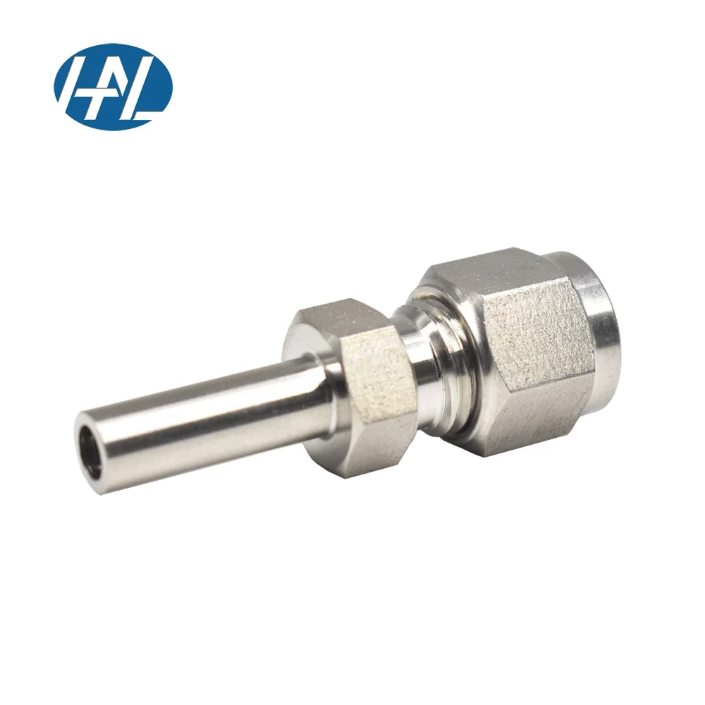 HAL-LOK Stainless Steel SS316L Compression Fittings Straight Connector Weld to Tube Adapter