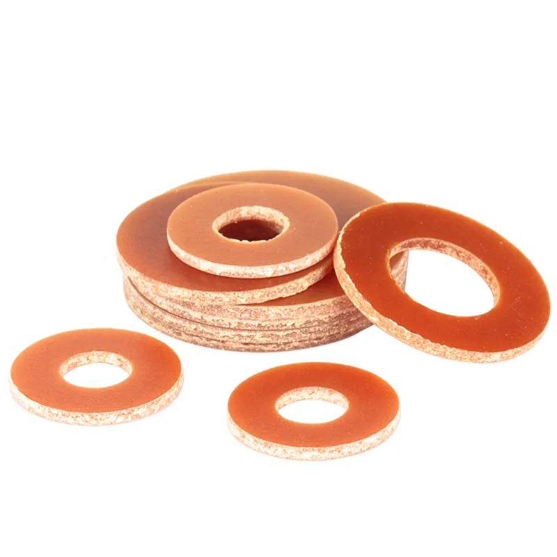 100~500pcs Bakelite Flat Washer Plastics Insulation High Temperature Resistant Gasket M2 M2.5 M3 M4 M5 M6 M8 M10 M12